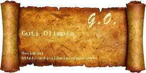 Guti Olimpia névjegykártya